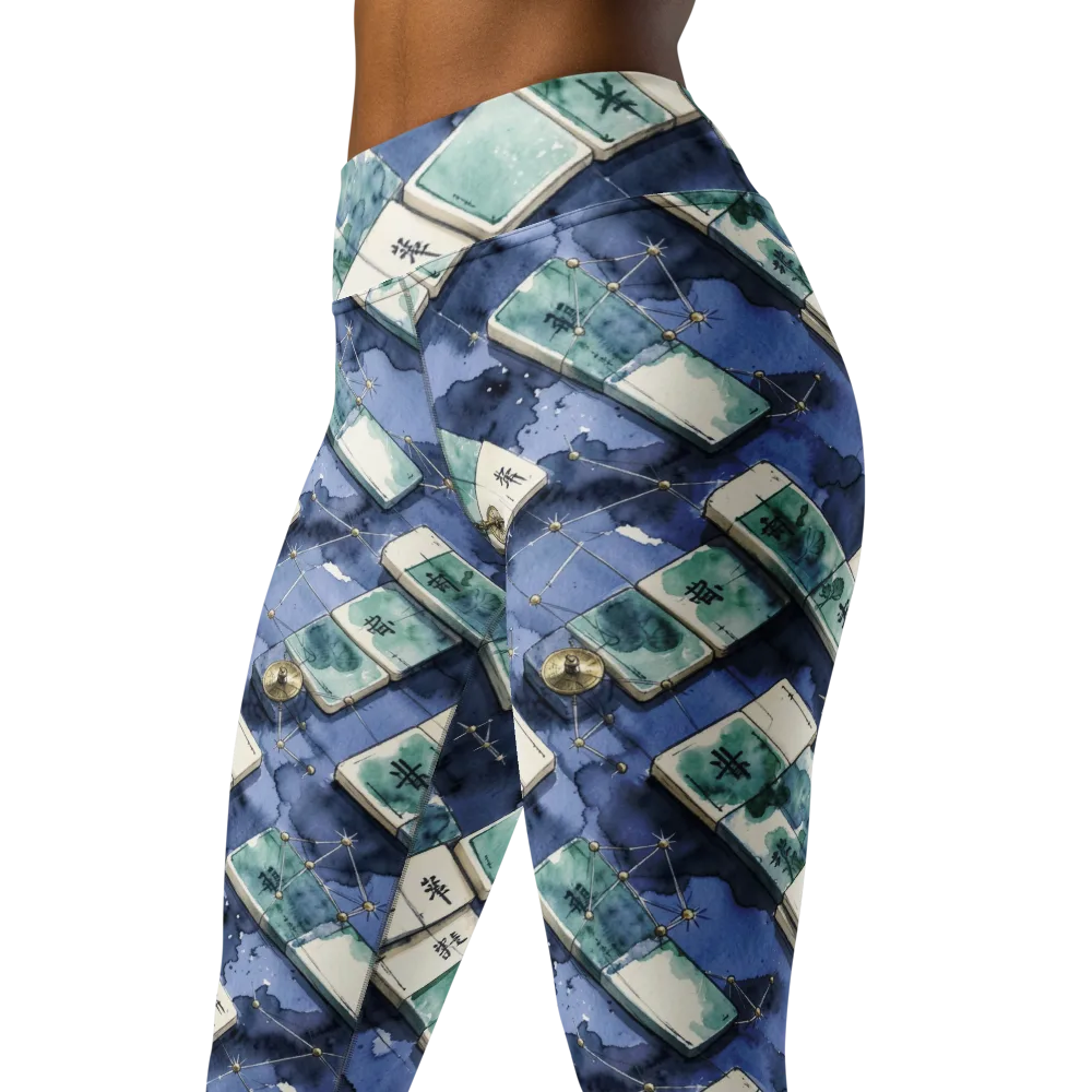 Indigo Almanac on Yoga Leggings — Left Front