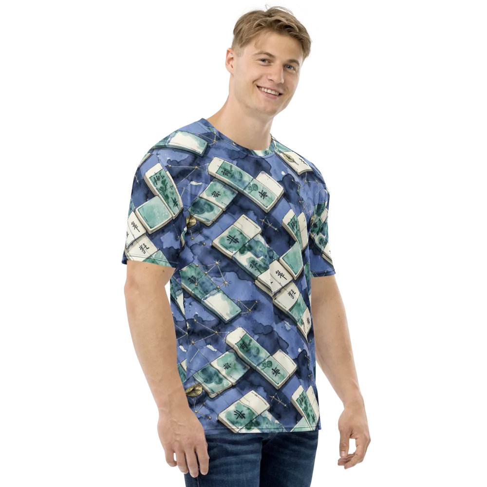Indigo Almanac on Men's Crew Neck T-Shirt — Right