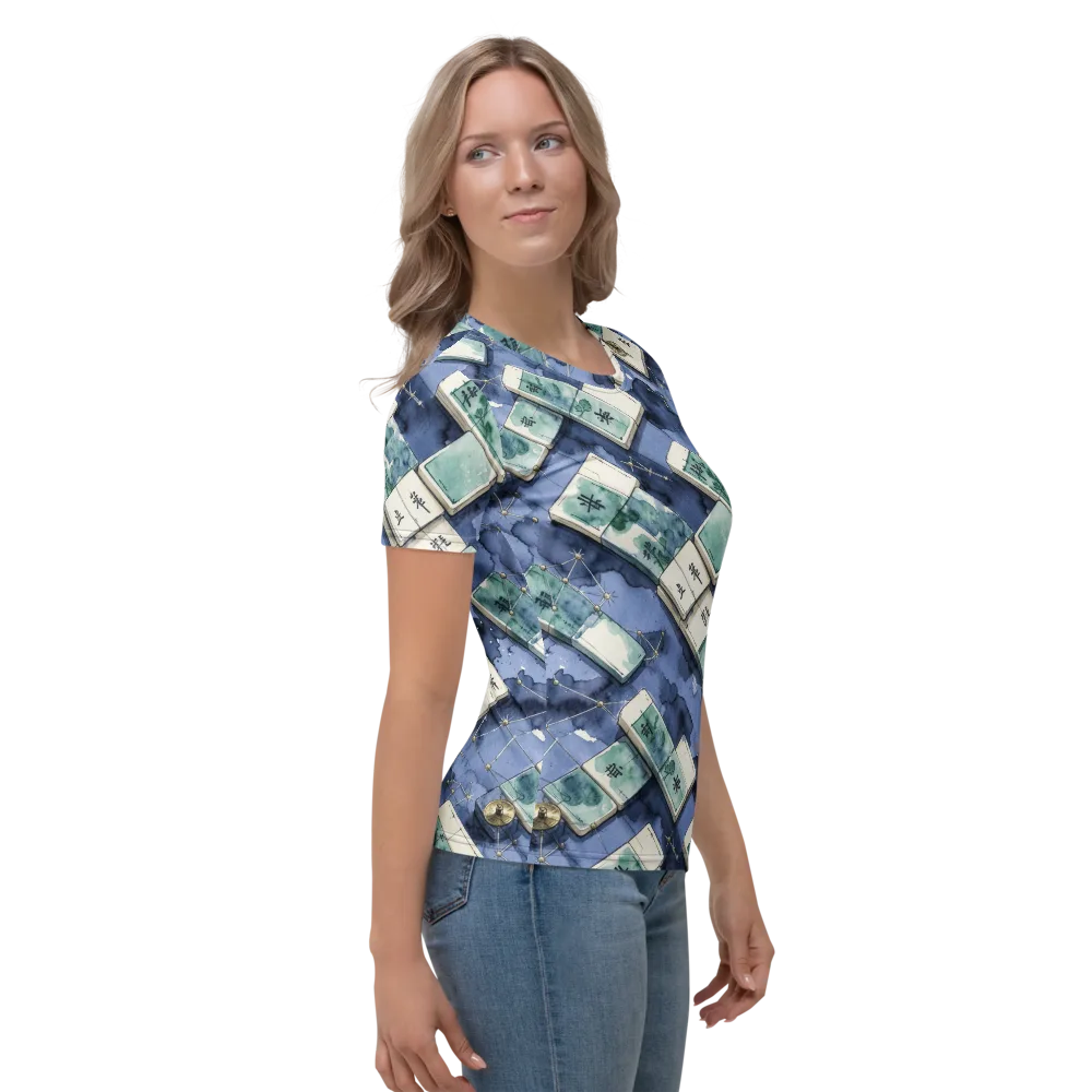 Indigo Almanac on Women's Crew Neck T-Shirt — Right
