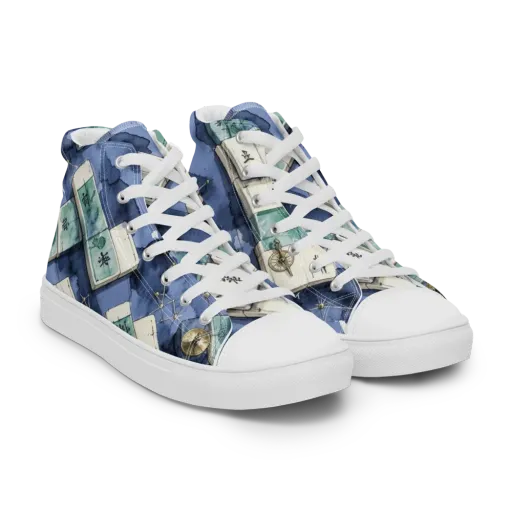 Indigo Almanac on a Women's High Top Canvas Shoes