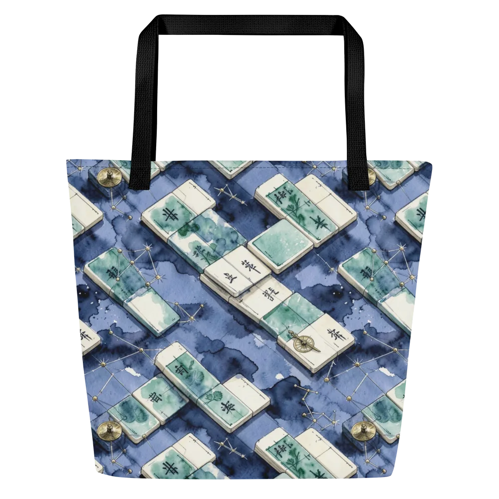 Indigo Almanac on Large Tote Bag W/ Pocket — Front