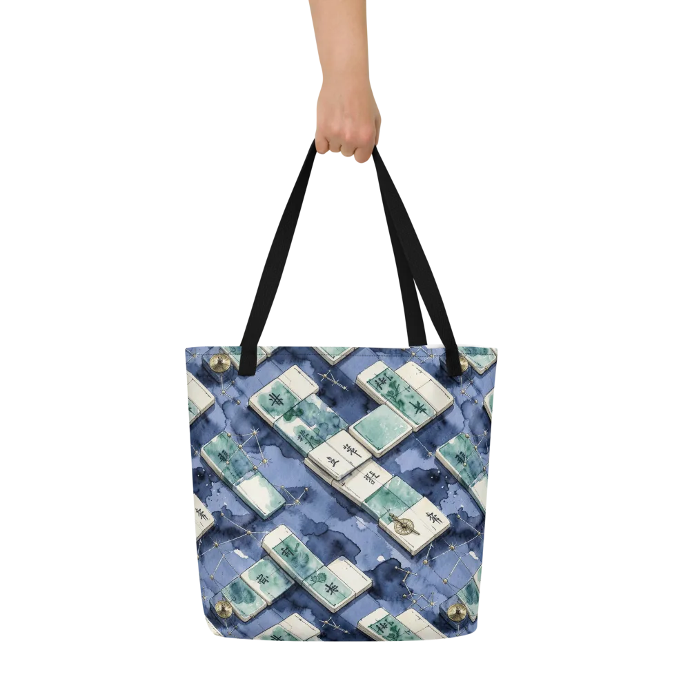 Indigo Almanac on Large Tote Bag W/ Pocket — Front