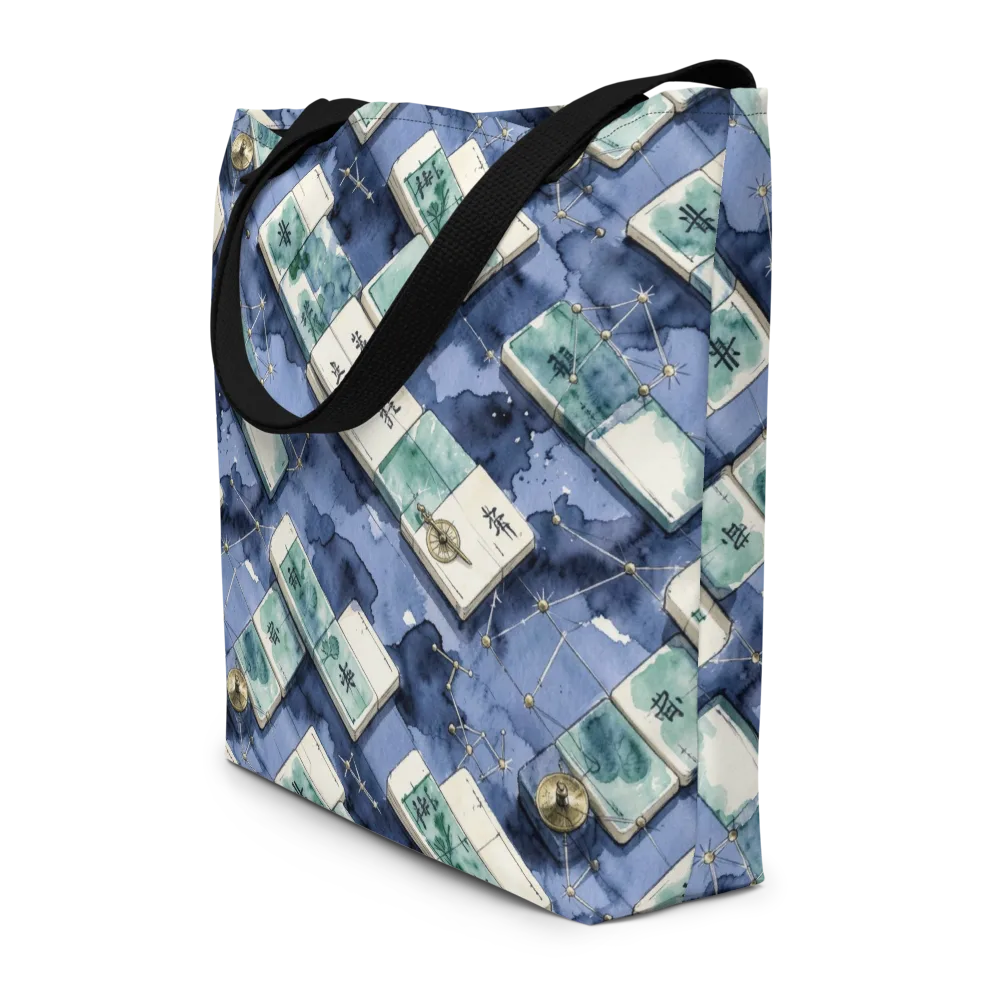 Indigo Almanac on Large Tote Bag W/ Pocket — Front