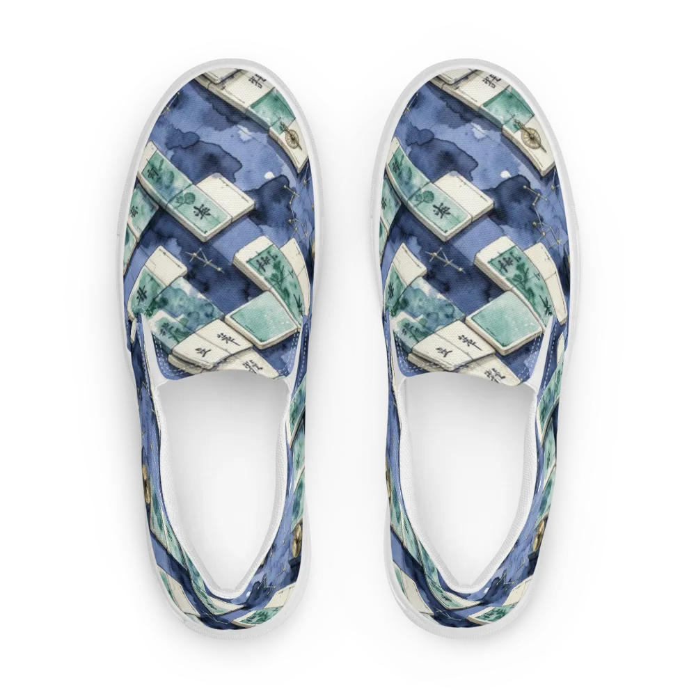 Indigo Almanac on Women's Slip-On Canvas Shoes — Front