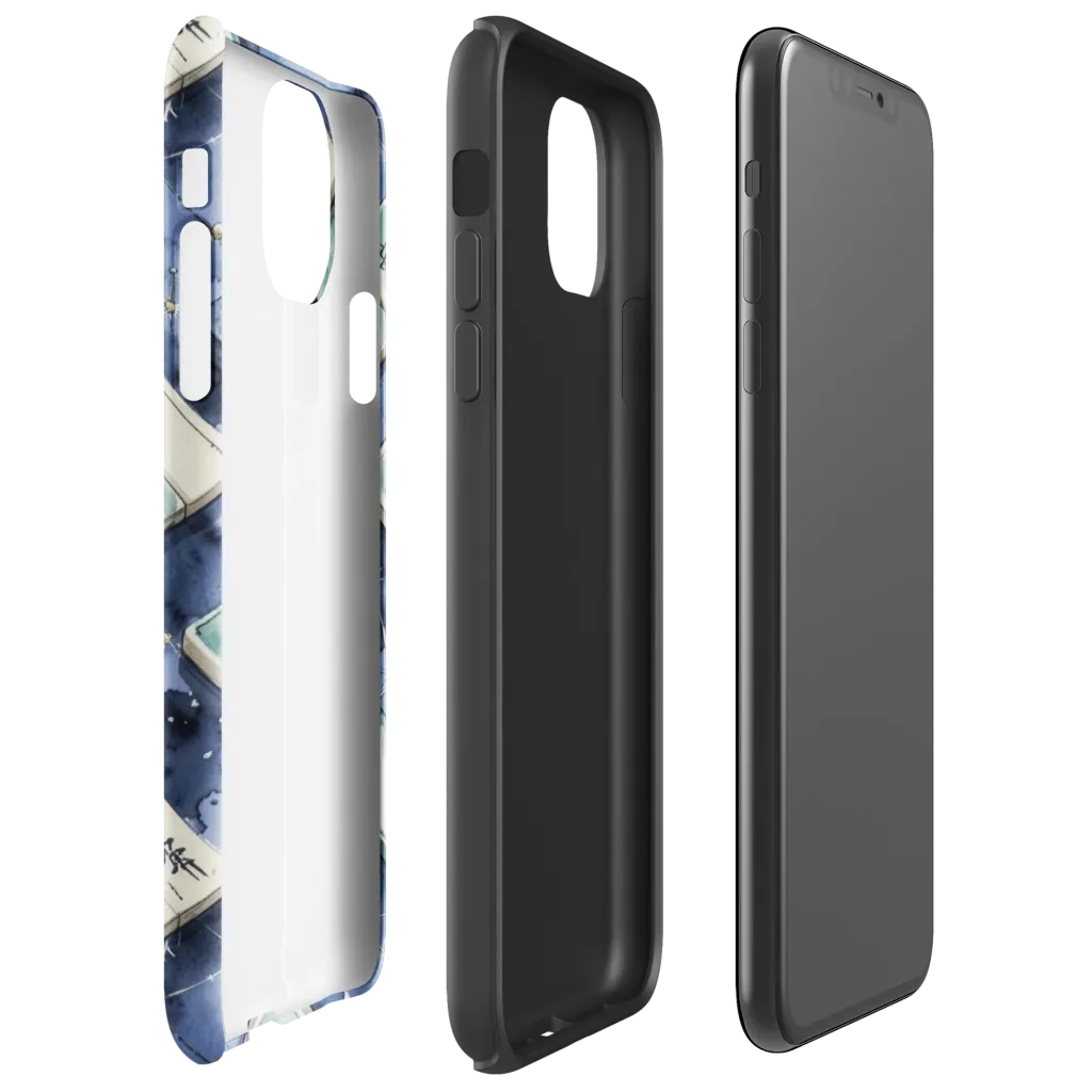 Indigo Almanac on Tough Case for iPhone® — Right