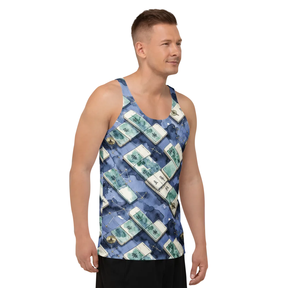Indigo Almanac on Men's Tank Top — Right Front