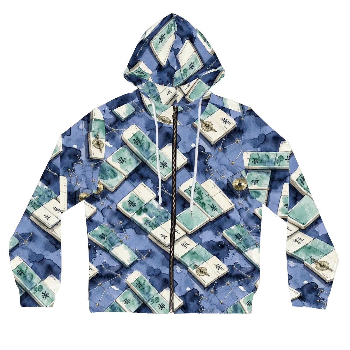 Indigo Almanac on Women's Full-Zip Hoodie — Front