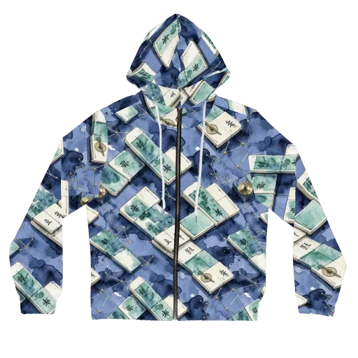 Indigo Almanac on a Women's Full-Zip Hoodie