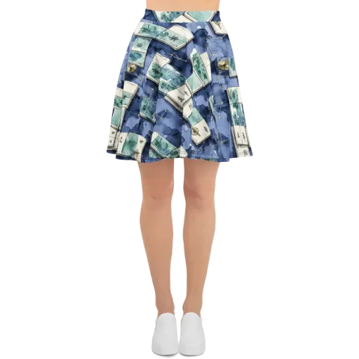 Indigo Almanac on a Skater Skirt