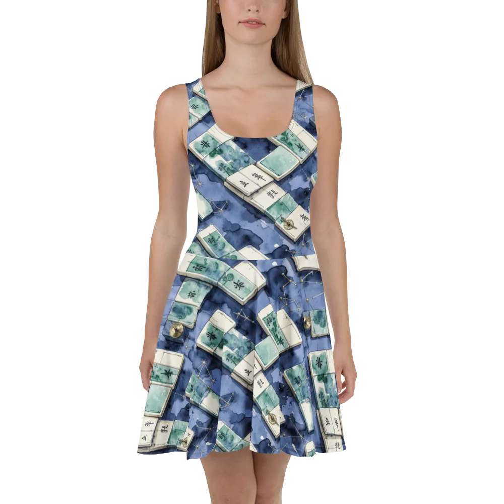 Indigo Almanac on Skater Dress — Front