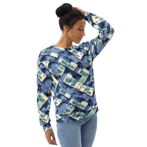 Indigo Almanac on a Sweatshirt