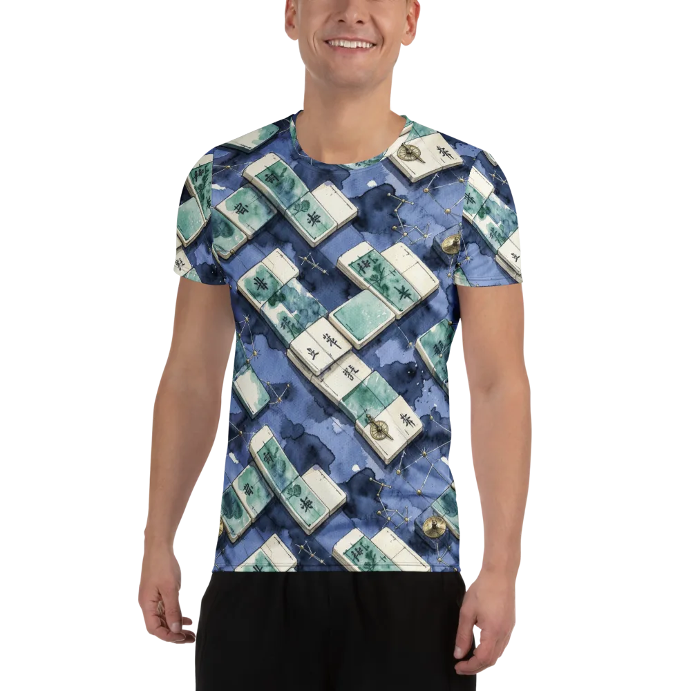 Indigo Almanac on Men's Athletic T-Shirt — Front