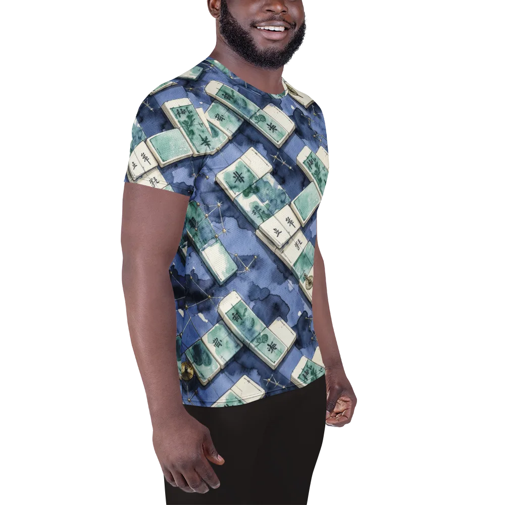 Indigo Almanac on Men's Athletic T-Shirt — Right