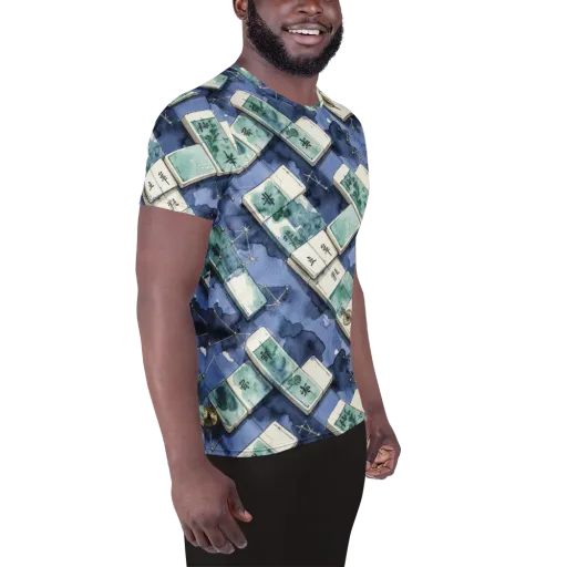 Indigo Almanac on a Men's Athletic T-Shirt