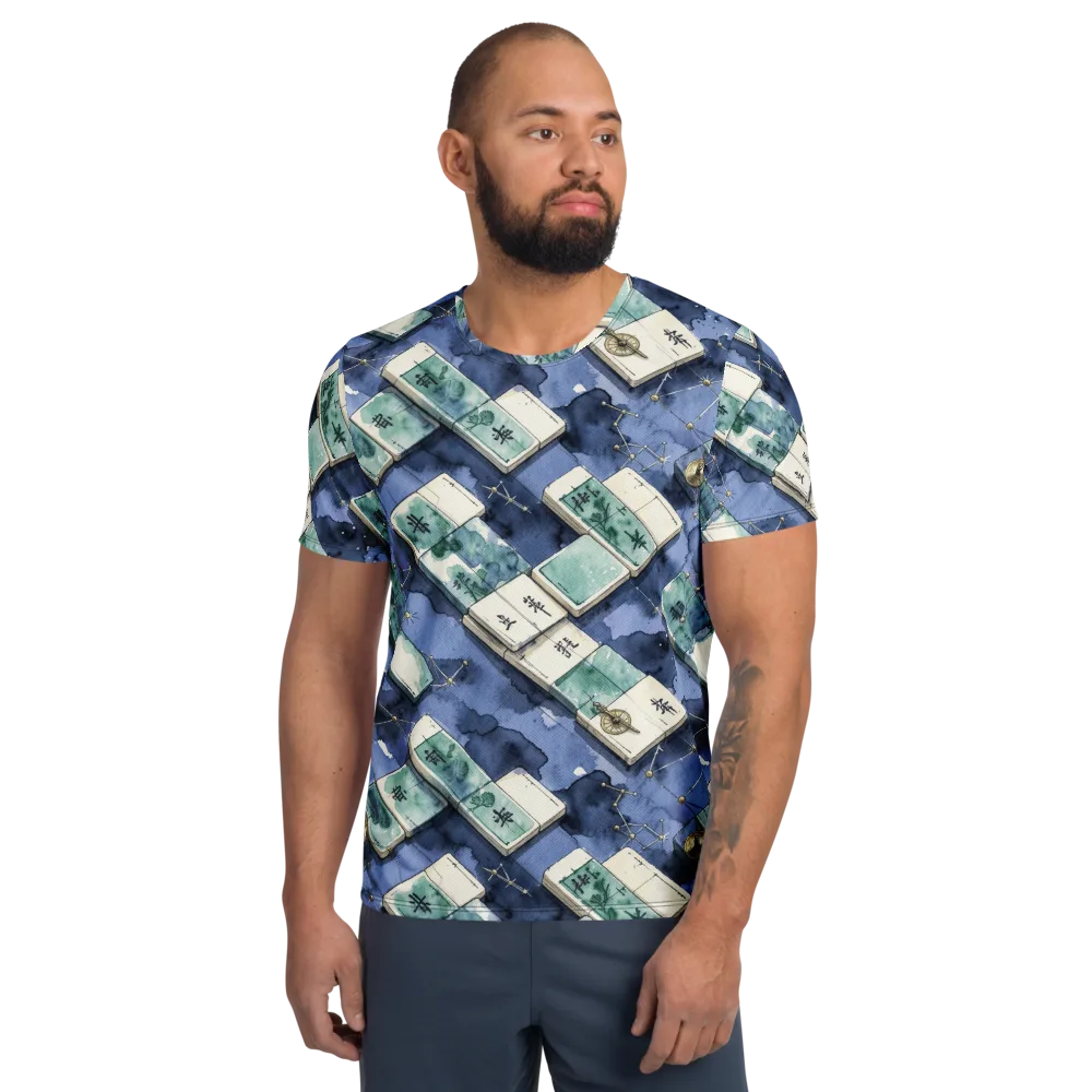 Indigo Almanac on Men's Athletic T-Shirt — Front