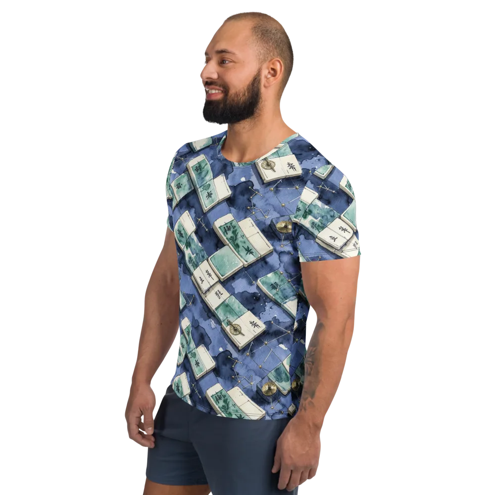Indigo Almanac on Men's Athletic T-Shirt — Left