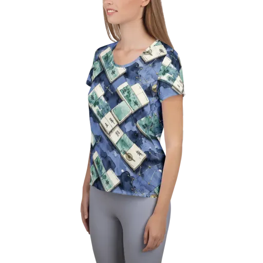 Indigo Almanac on a Women's Athletic T-Shirt