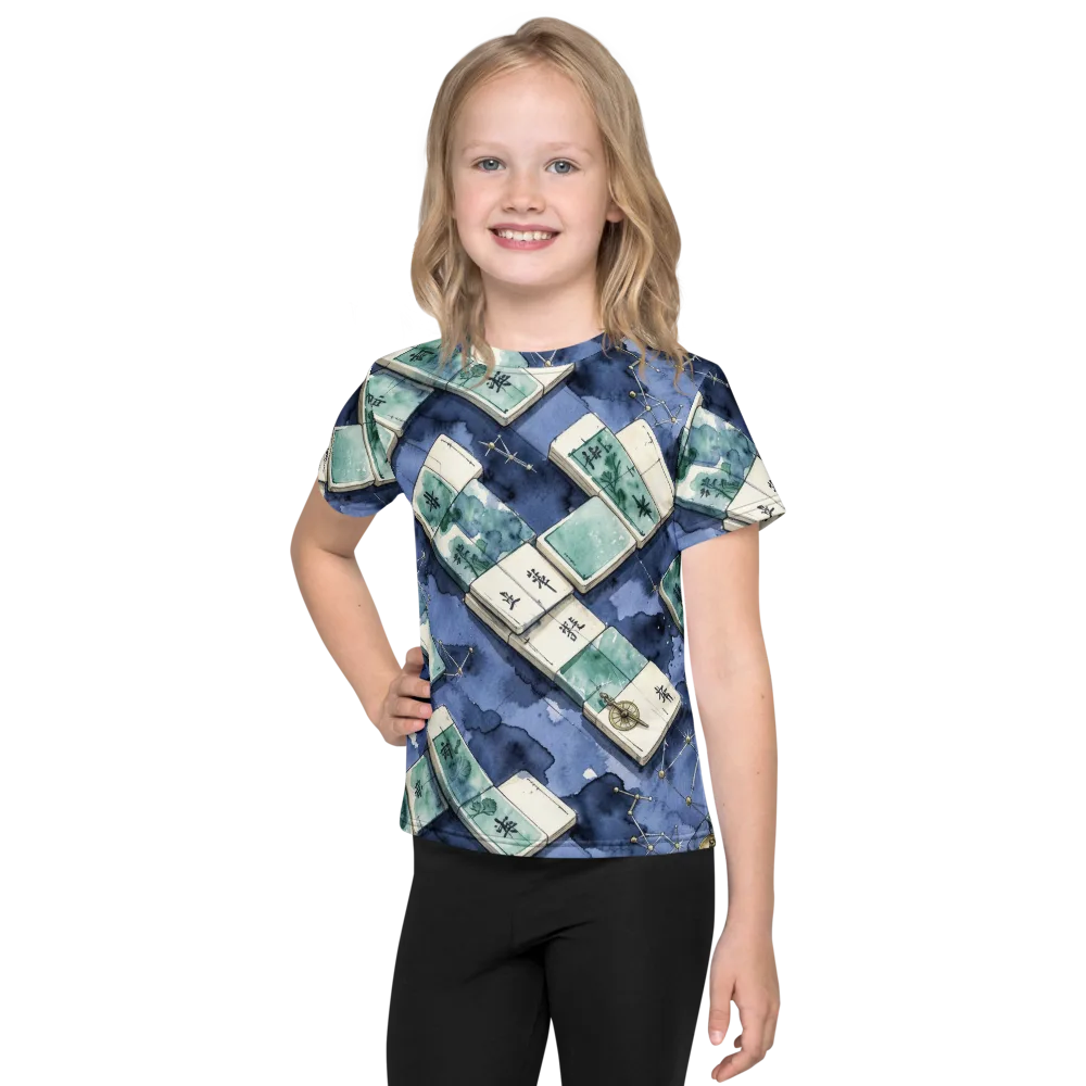 Indigo Almanac on Kids Crew Neck T-Shirt — Front