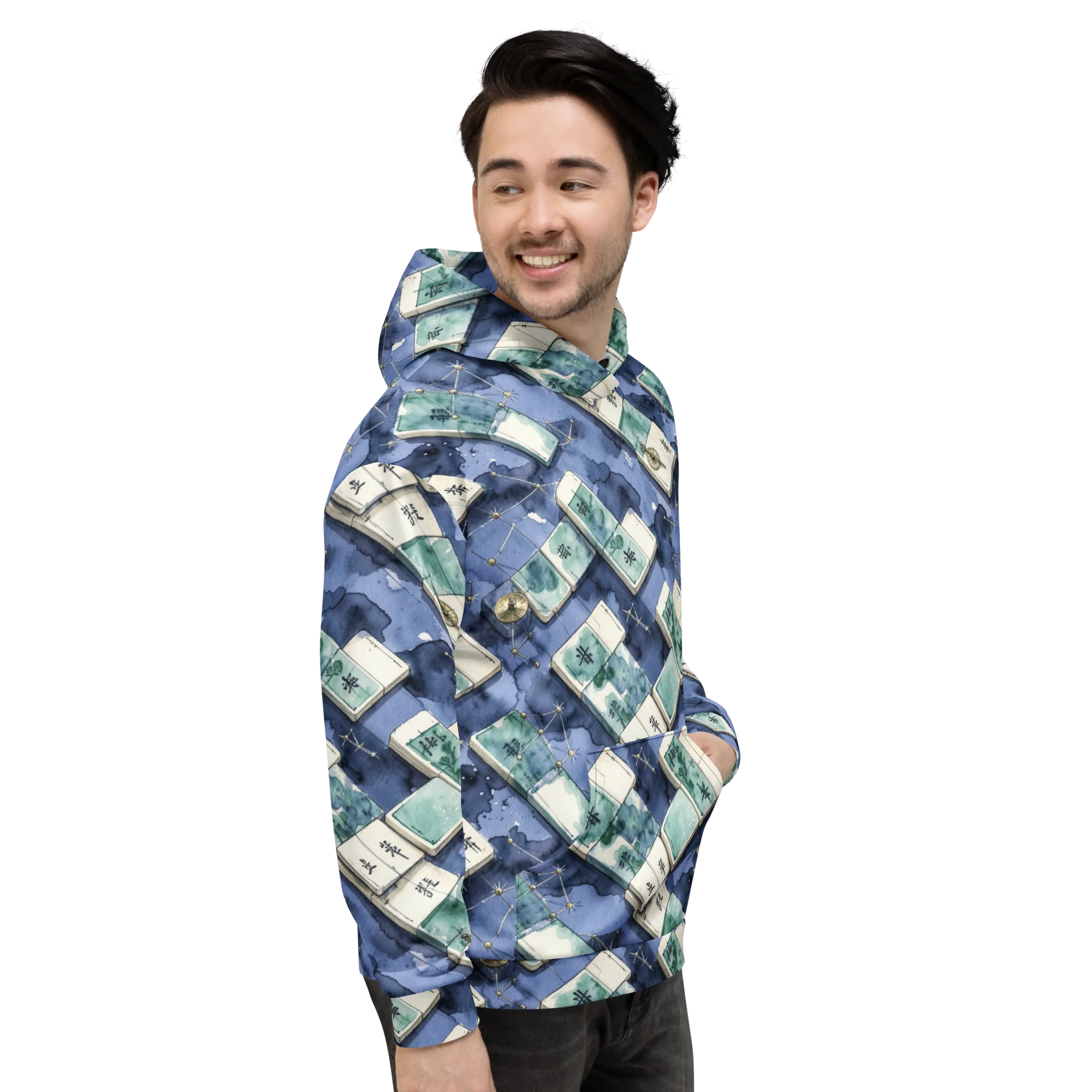 Indigo Almanac on Hoodie — Right