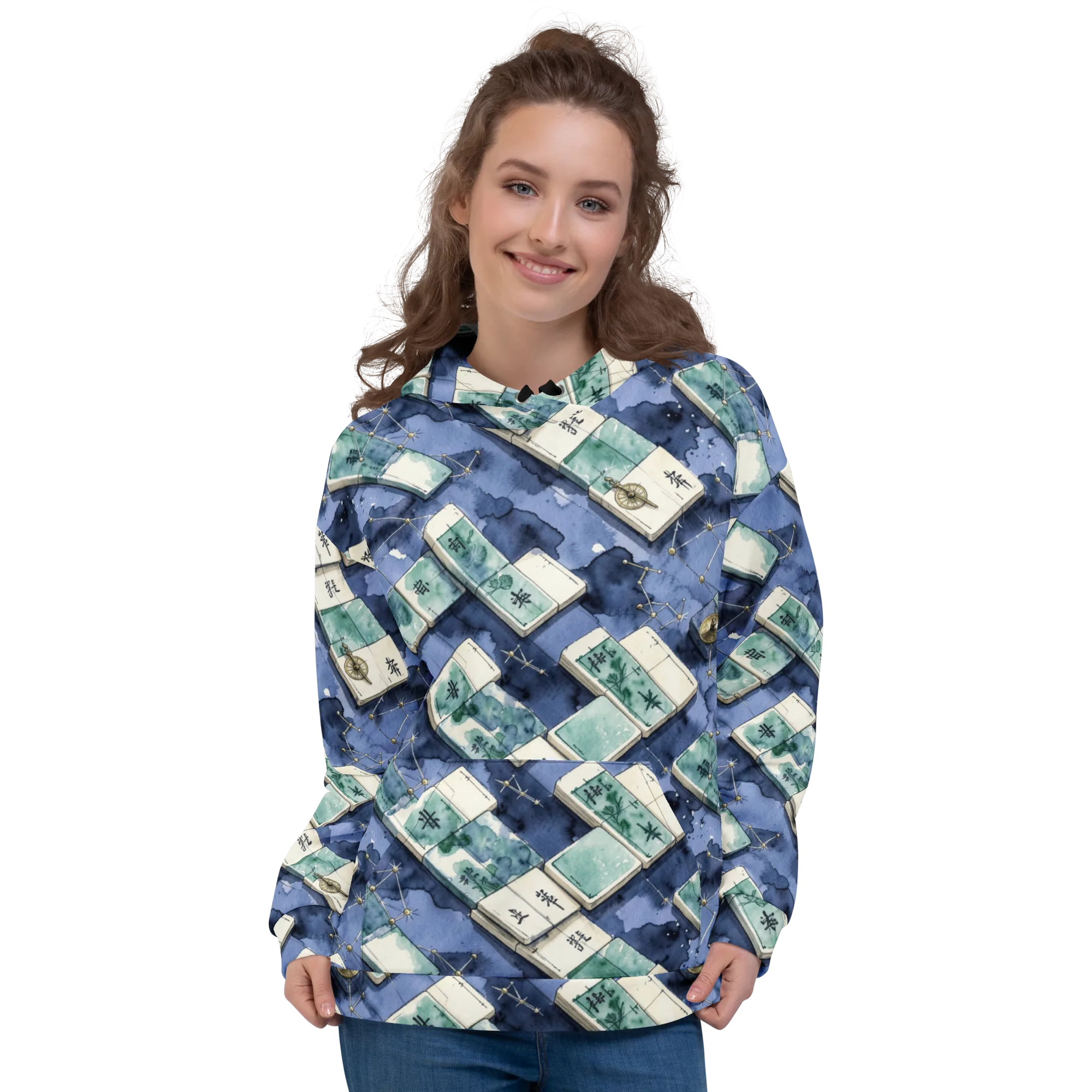 Indigo Almanac on Hoodie — Front