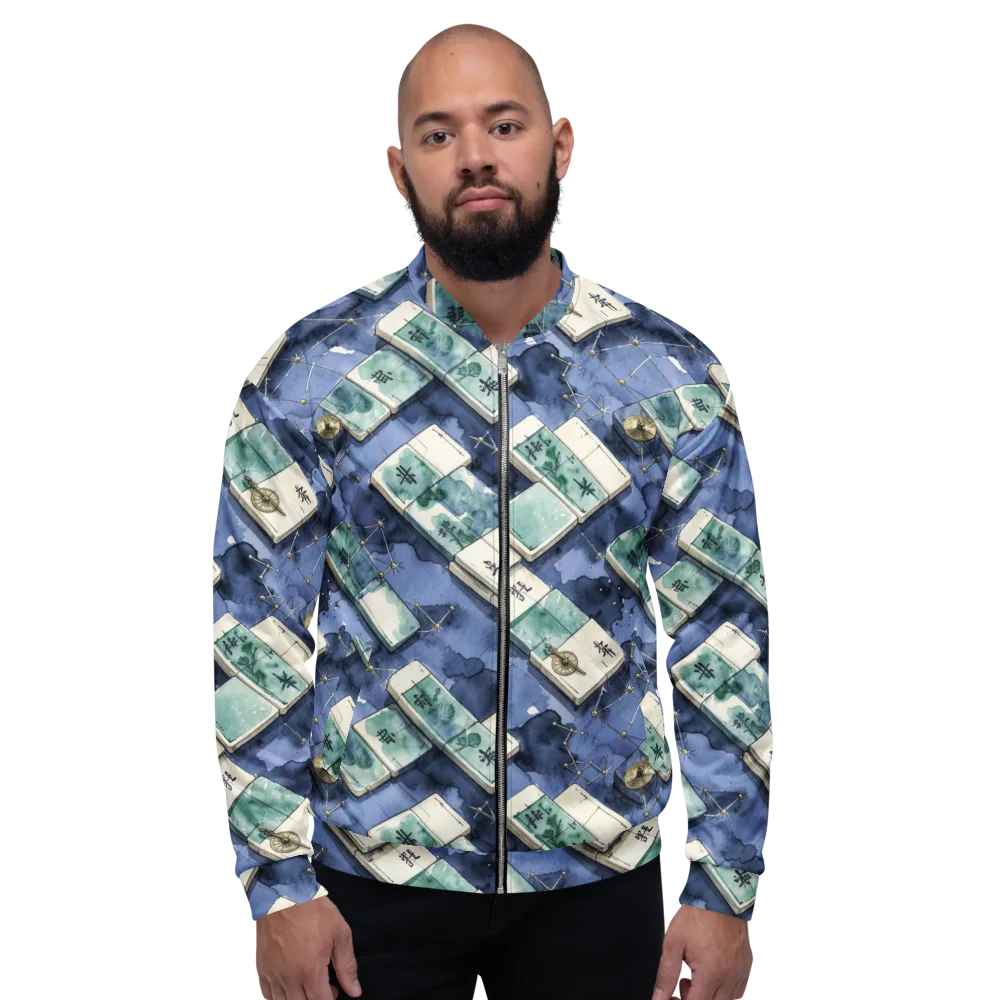 Indigo Almanac on Bomber Jacket — Front
