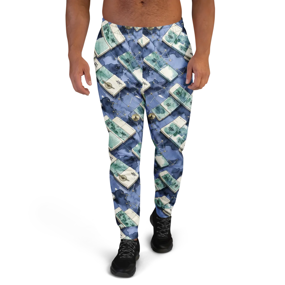 Indigo Almanac on Men's Joggers — Front