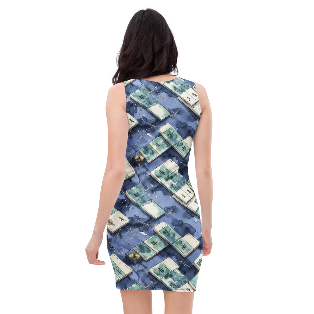 Indigo Almanac on Bodycon Dress — Back