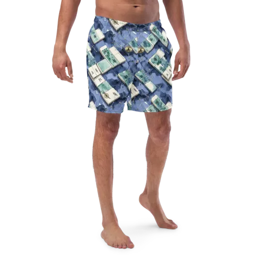 Indigo Almanac on a Swim Trunks