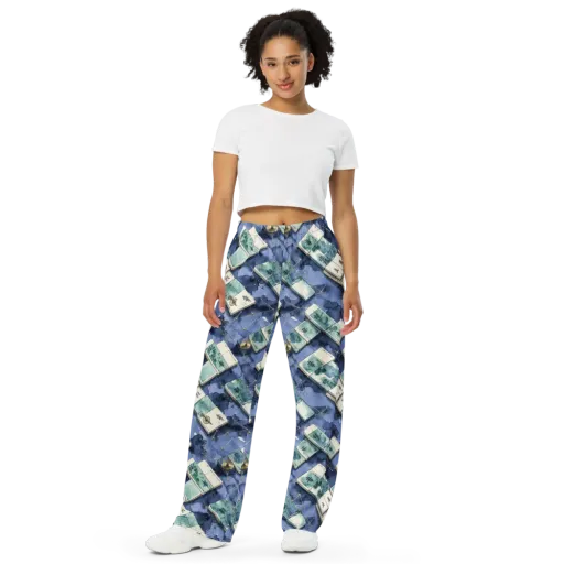 Indigo Almanac on a Wide-Leg Pants