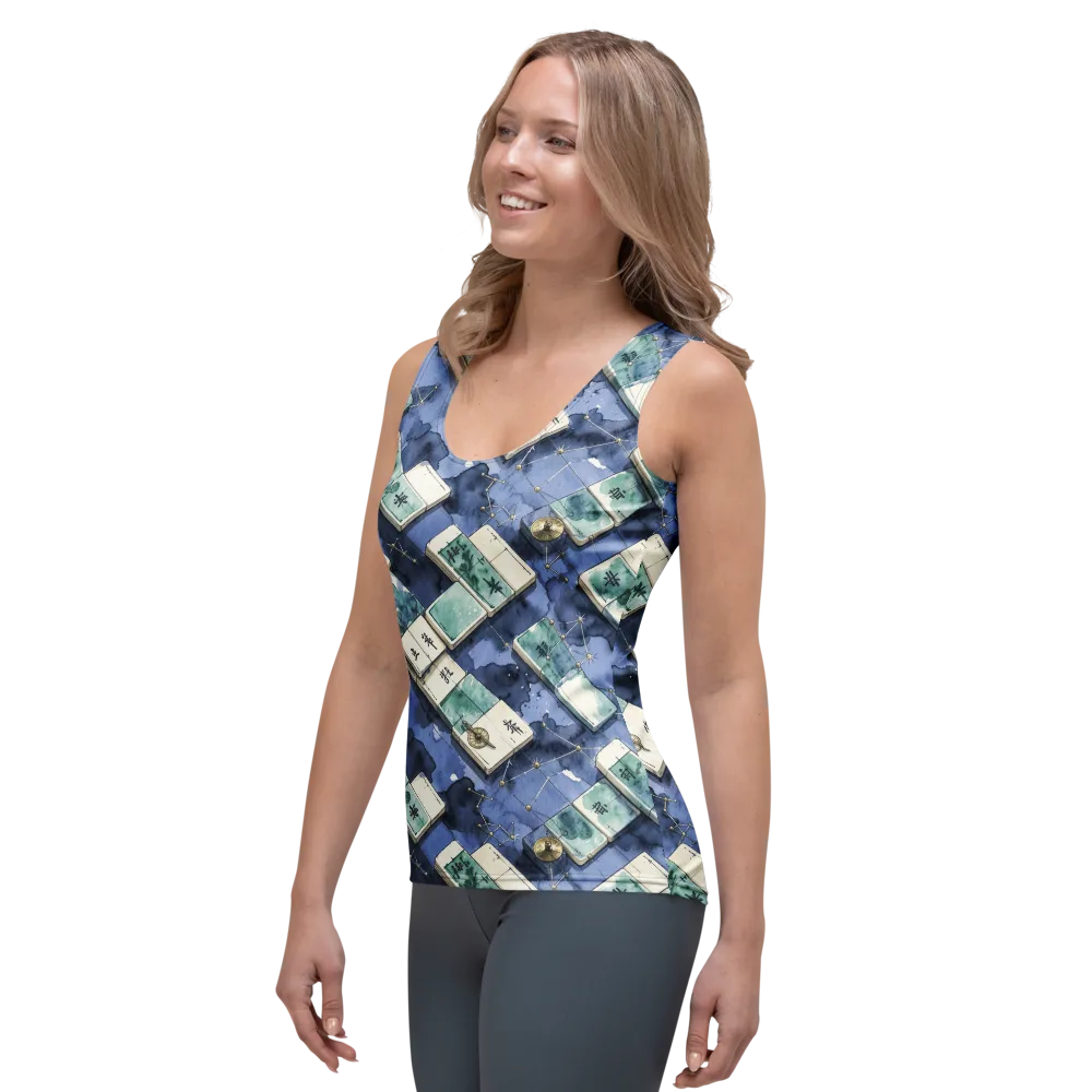 Indigo Almanac on Women's Tank Top — Left Front