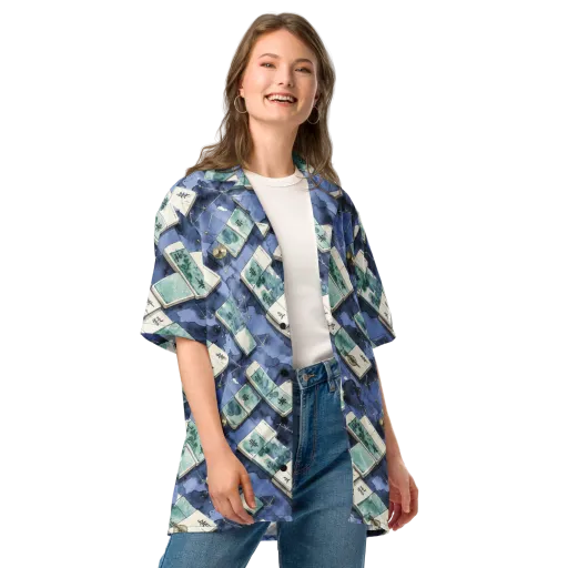 Indigo Almanac on a Button Shirt