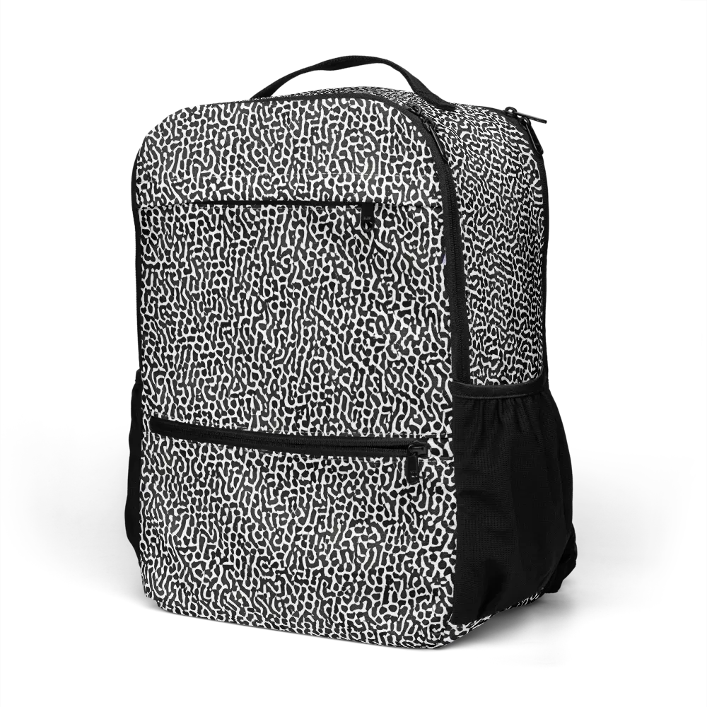 Noir Cellscape on Utility Backpack — Left Front