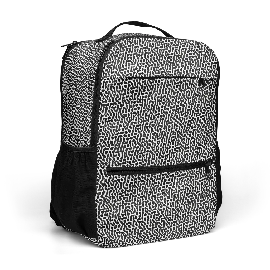 Noir Cellscape on Utility Backpack — Right Front