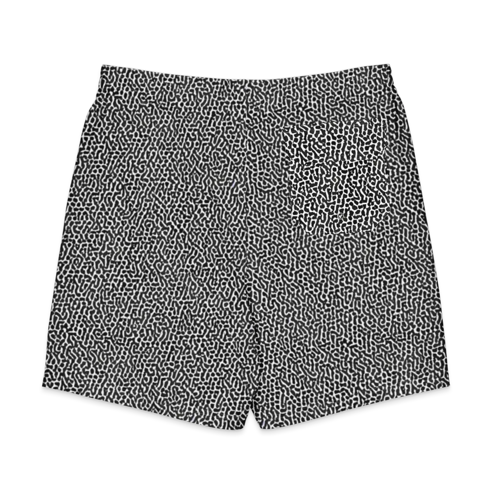 Noir Cellscape on Men's Board Shorts — Back
