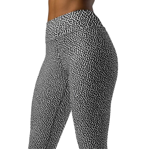 Noir Cellscape on a Yoga Leggings