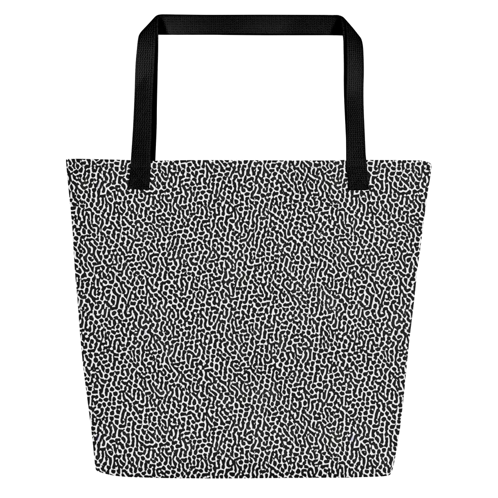 Noir Cellscape on Large Tote Bag W/ Pocket — Front