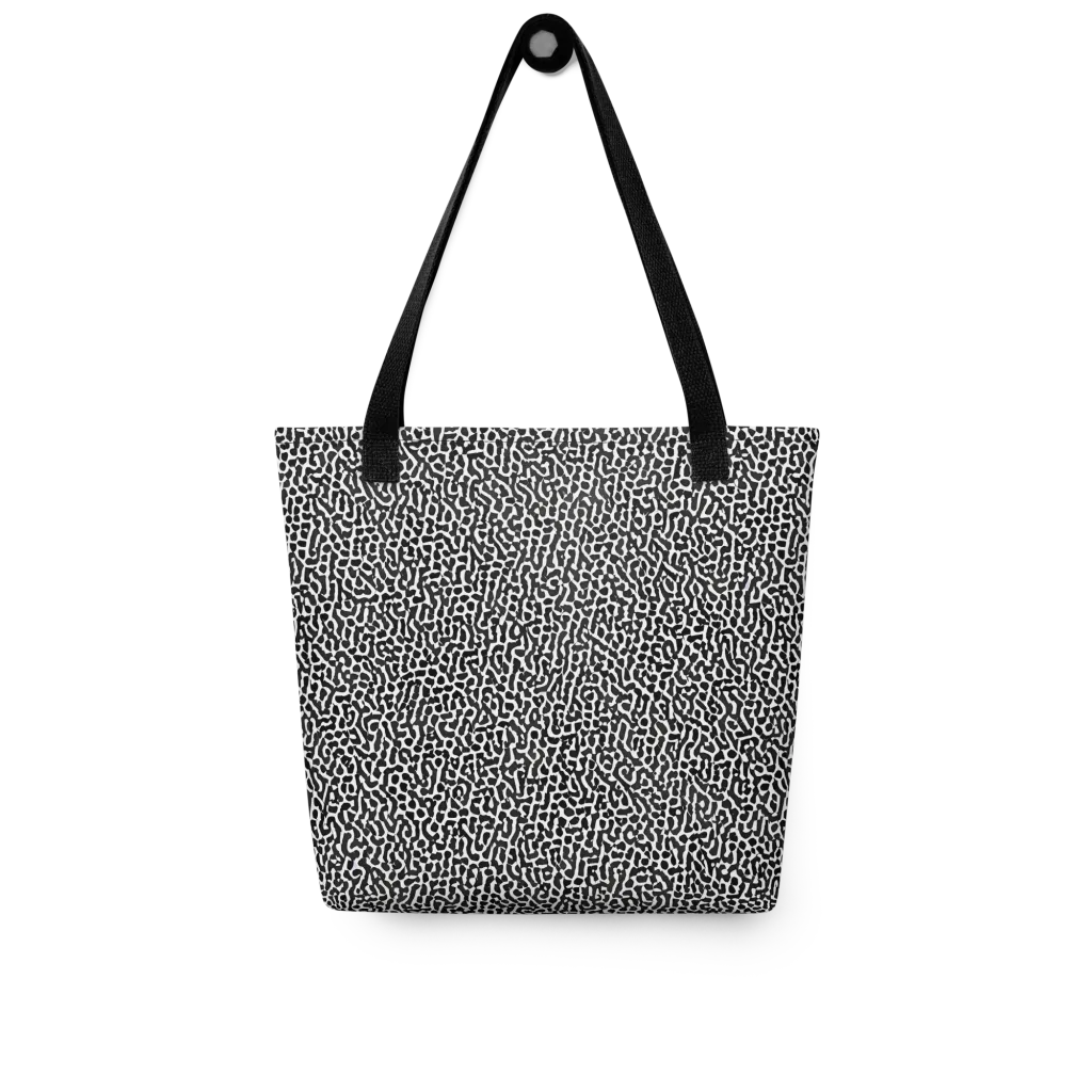 Noir Cellscape on Tote Bag — Front