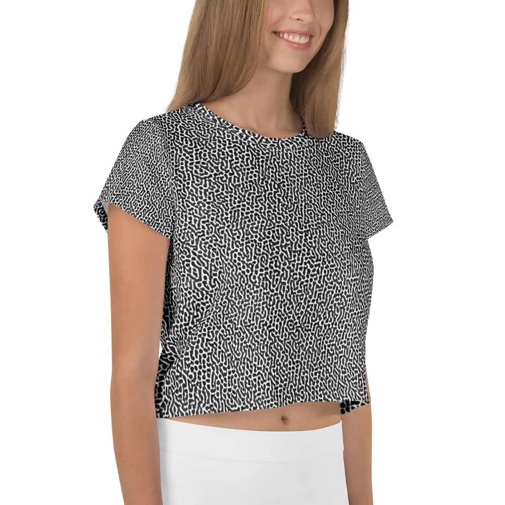 Noir Cellscape on Crop Tee — Right