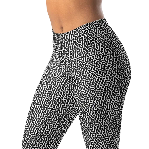 Noir Cellscape on a Leggings