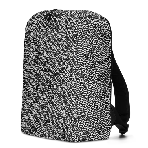 Noir Cellscape on a Minimalist Backpack