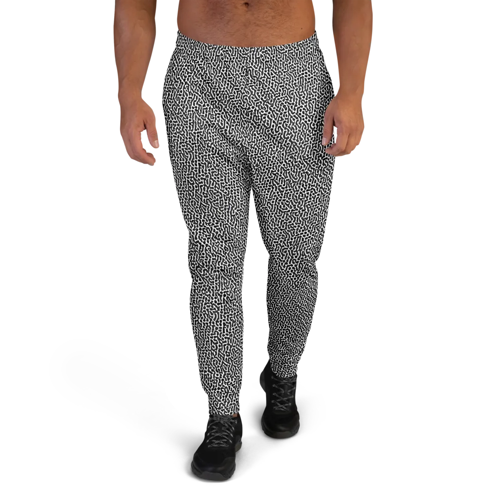 Noir Cellscape on Men's Joggers — Front