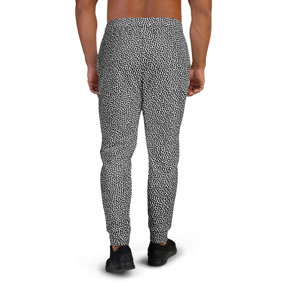 Noir Cellscape on Men's Joggers — Back