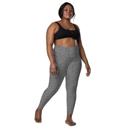 Noir Cellscape on a Leggings with Pockets