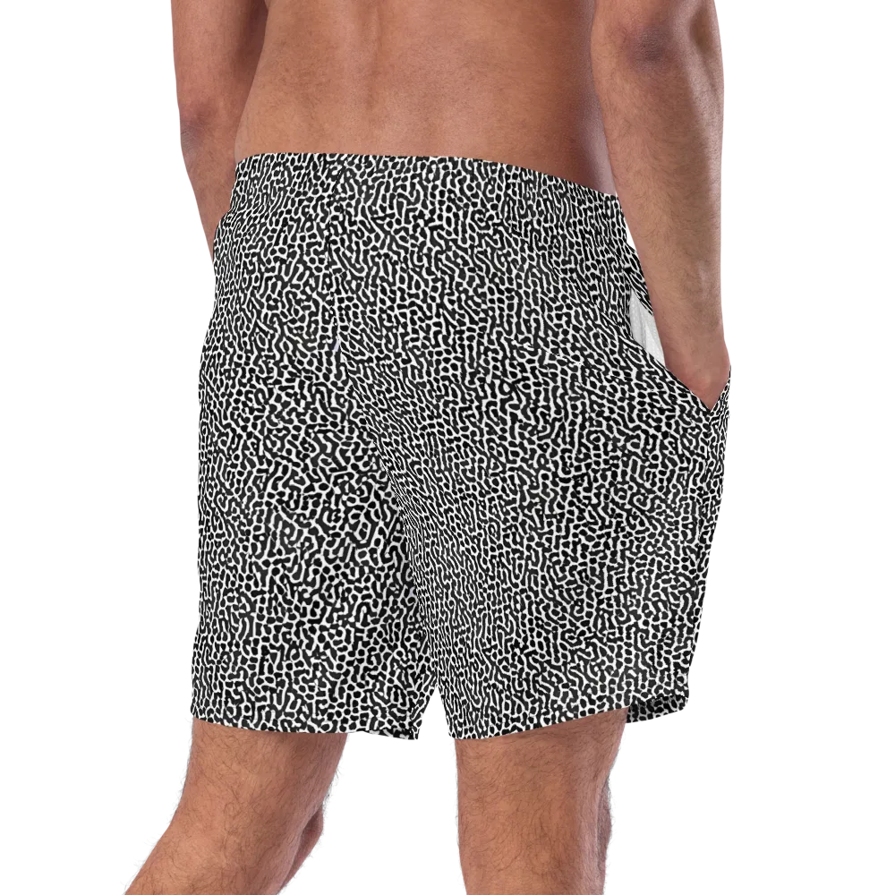 Noir Cellscape on Swim Trunks — Right Back