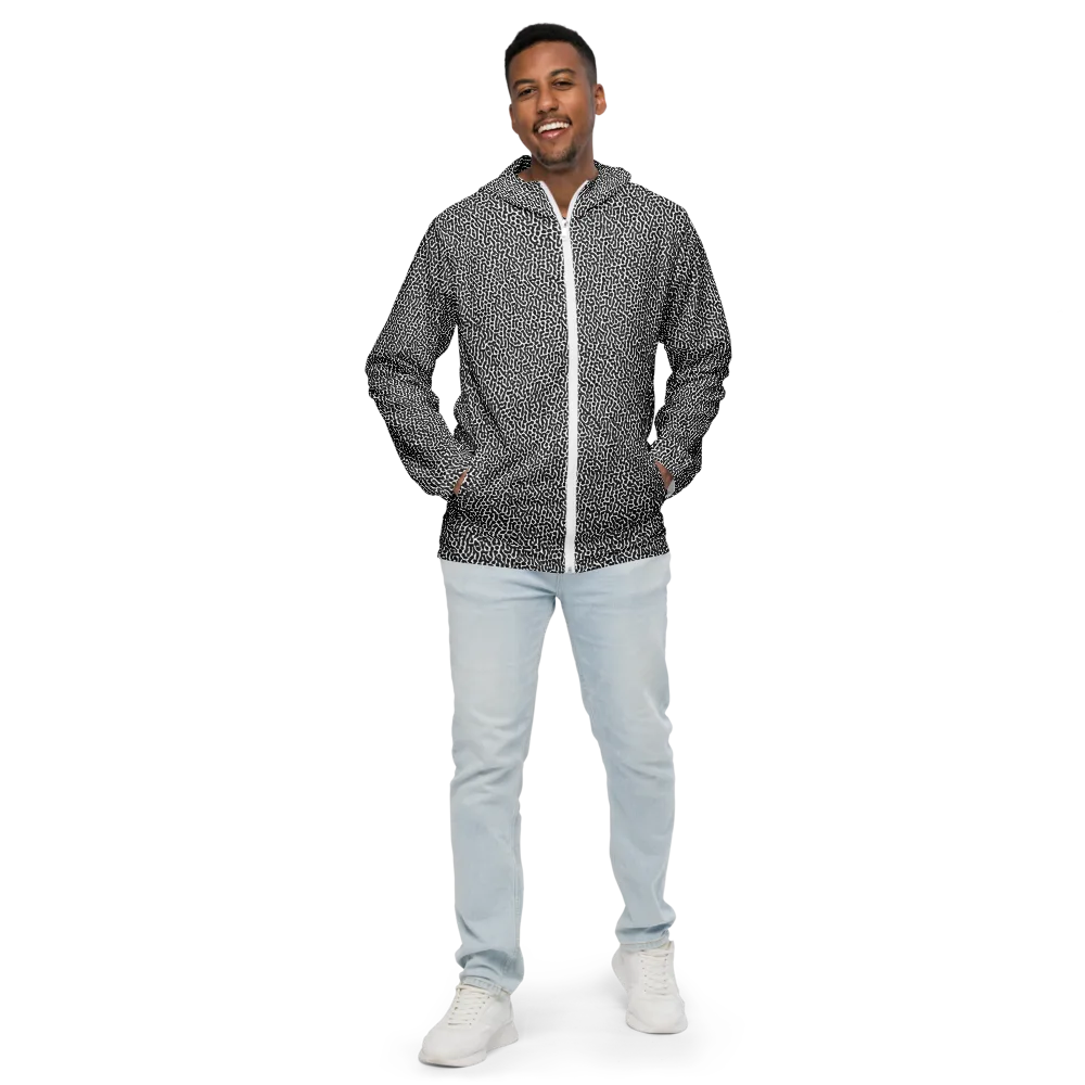 Noir Cellscape on Men's Windbreaker — Front