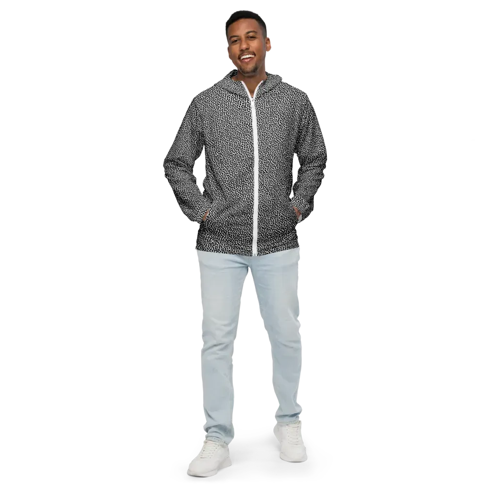 Noir Cellscape on Men's Windbreaker — Front