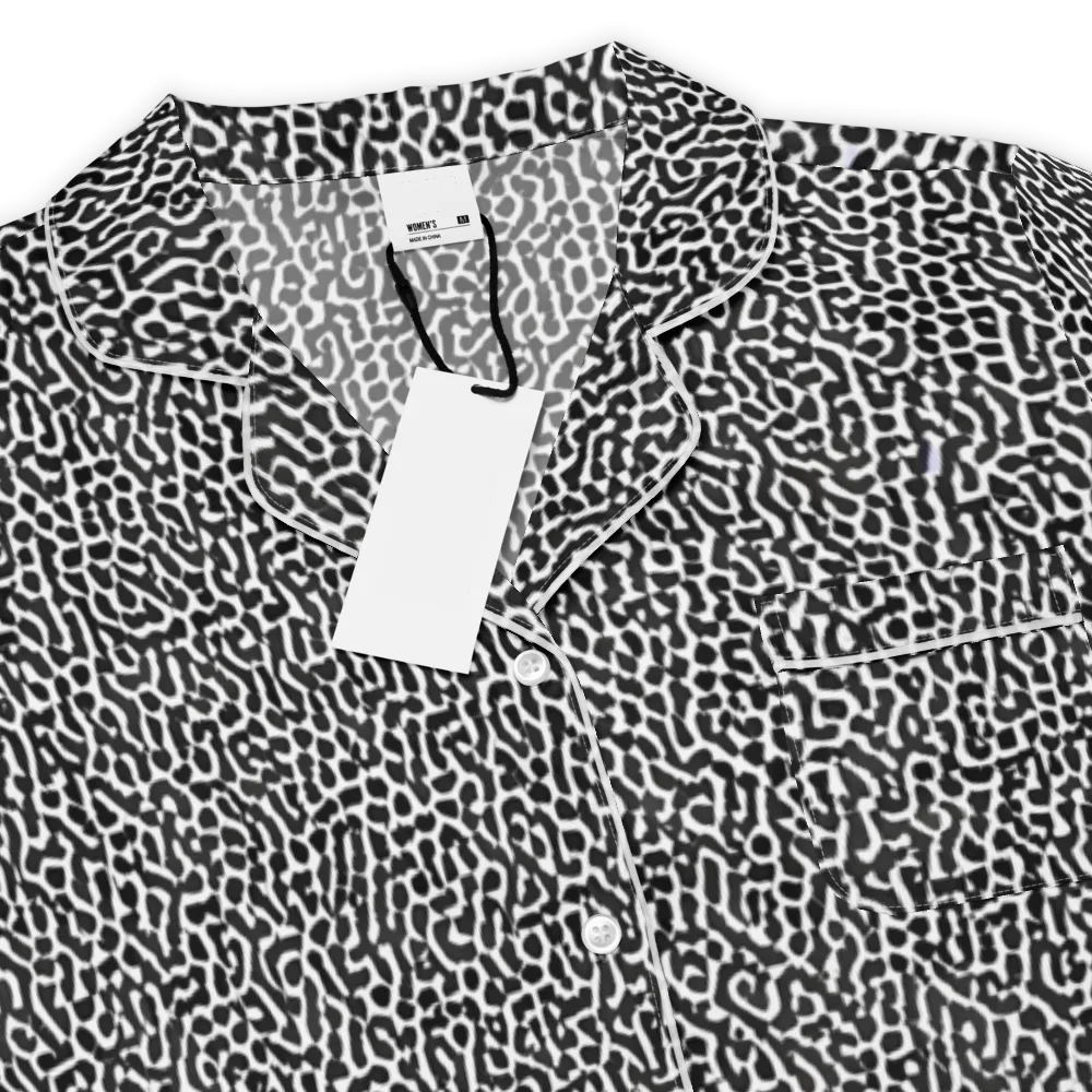 Noir Cellscape on Women's Short Sleeve Pajama Top — Product details