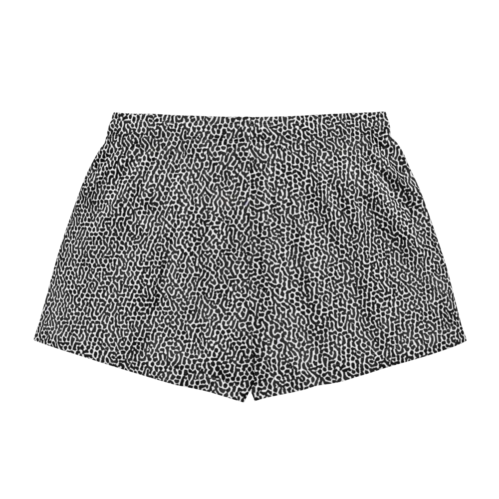 Noir Cellscape on Women's Pajama Shorts — Back
