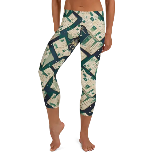 Celestial Cartography on a Capri Leggings