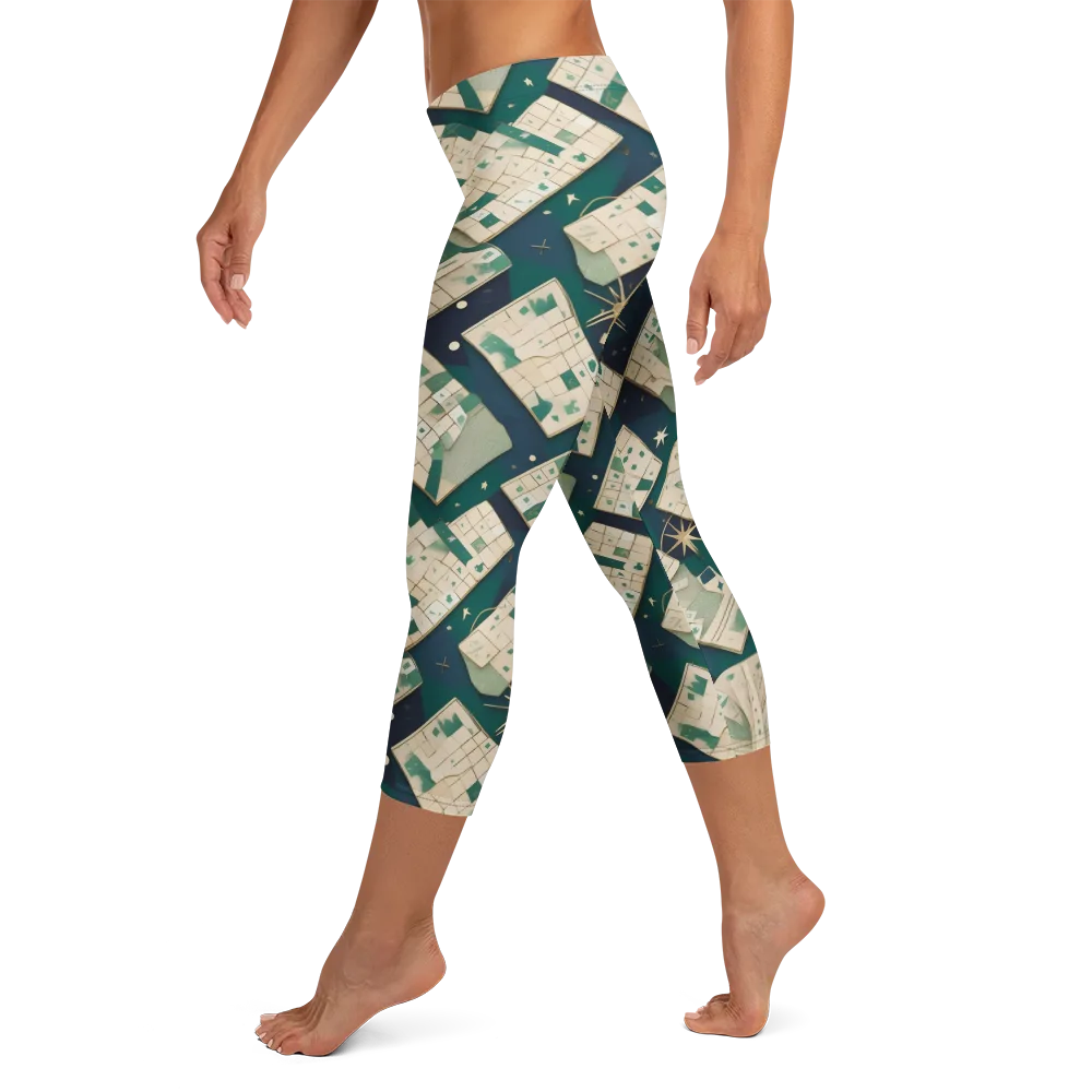 Celestial Cartography on Capri Leggings — Left